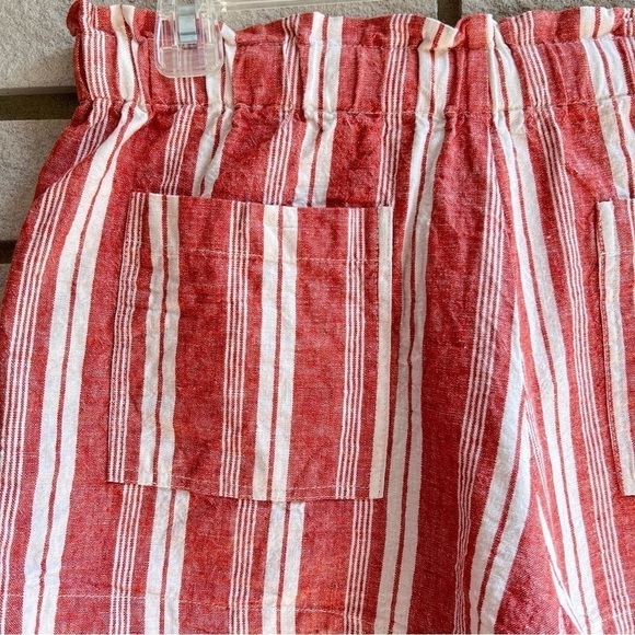 Forever 21 Striped Linen Blend Striped Shorts Sz M - Picture 6 of 7
